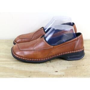 Rieker Shoes 39 Womens Brown Leather 8 Loafers Celia Slip On Antistress